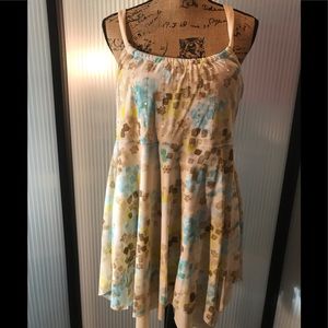 Summertime halter with shelf bra. Multi layered.